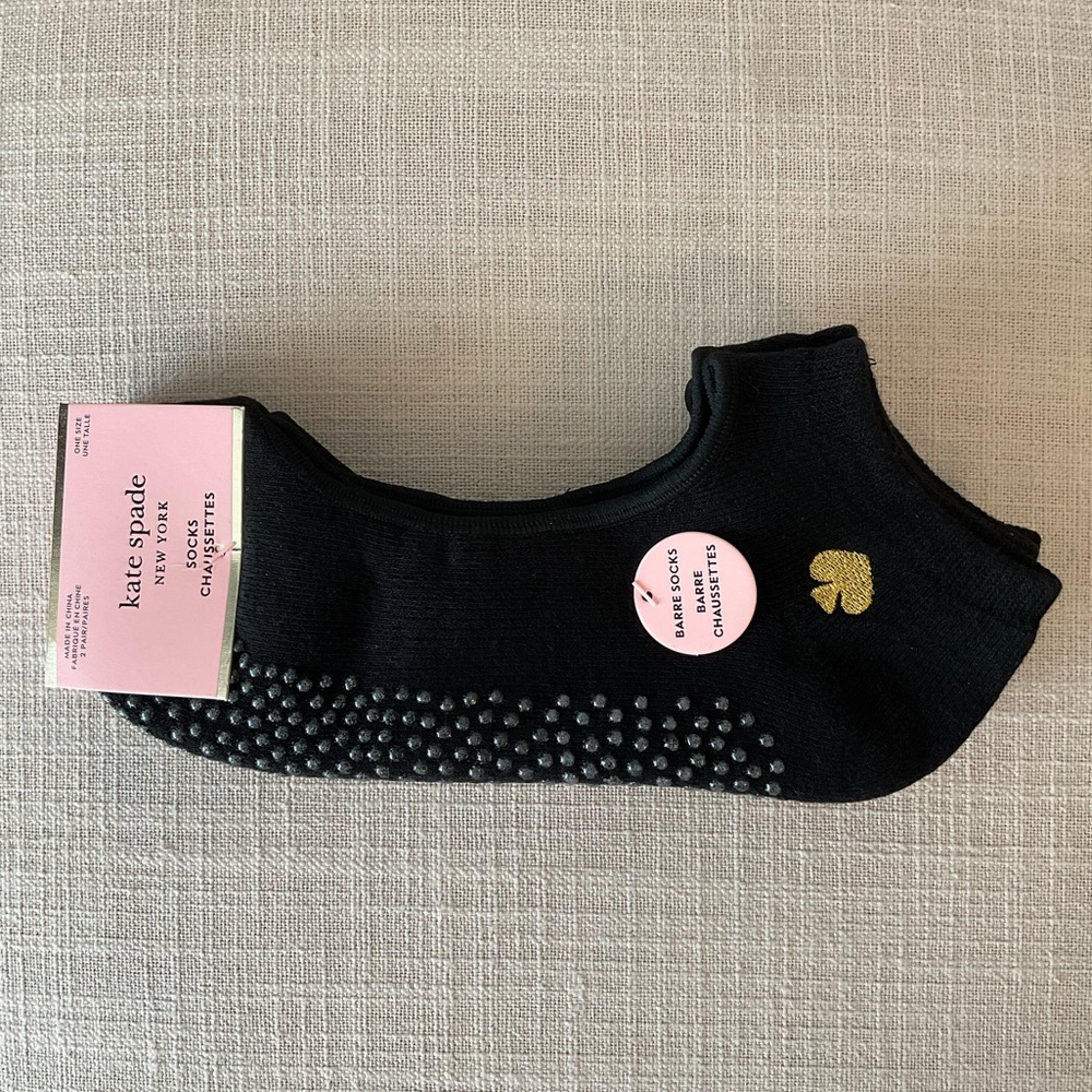 Kate Spade New York Black Barre Chaussette Socks